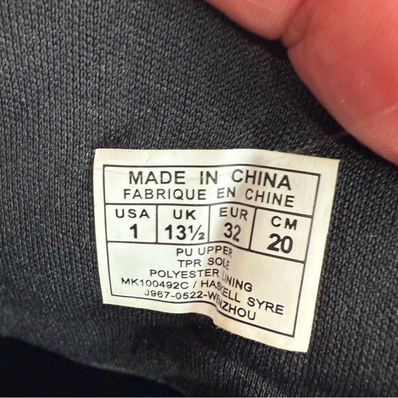 Michael Kors Haskell Syre Glitter Combat Boots Kids Size 1 Black Lace Up - Picture 5 of 7